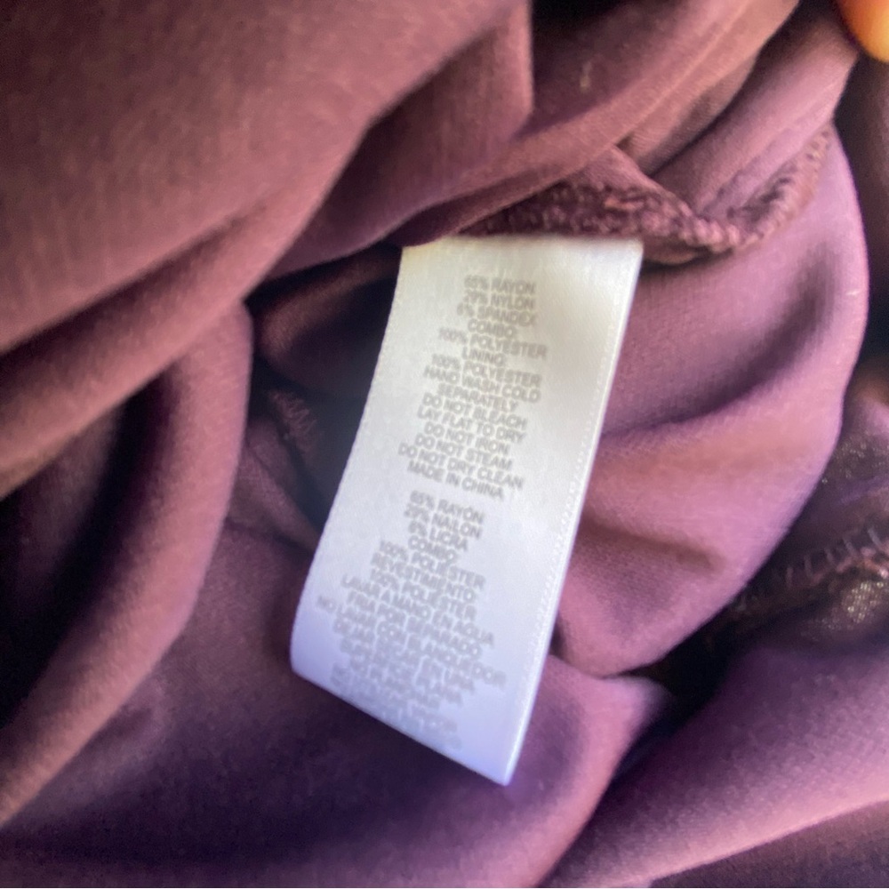NEW Alex Evenings Embroidered Floral Lace Cocktail Dress Cap Sleeves Size 6 Plum - Picture 11 of 14